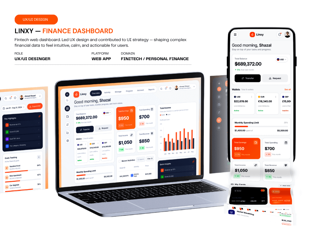 Finance dashboard preview